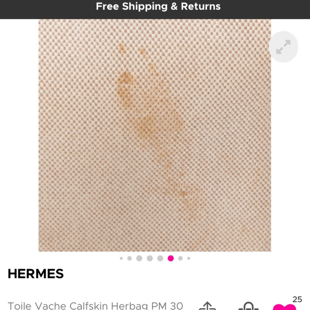 Hand painted Hermes Herbag - Picture 11 of 16